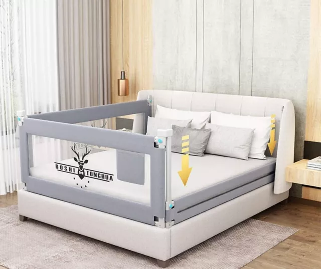 Bed Rail for Children - 1 side 200cm - Grey