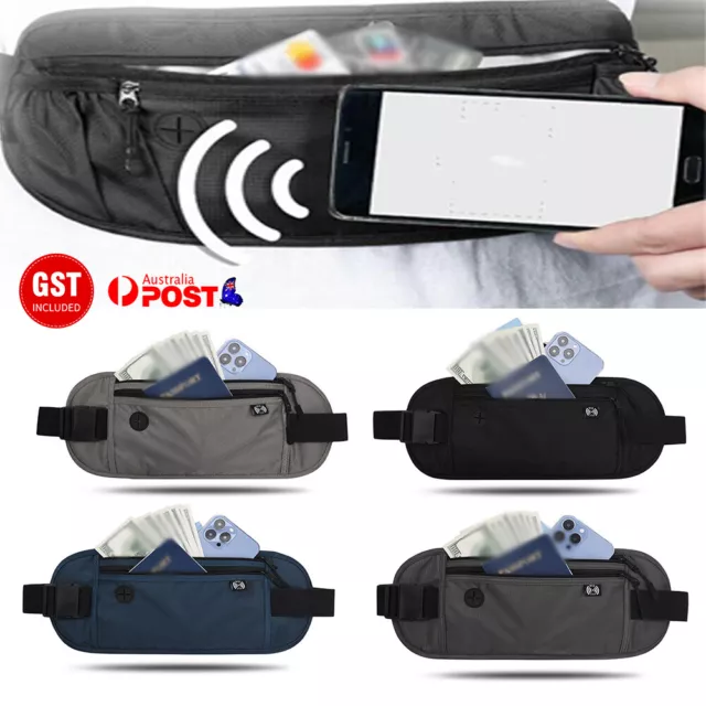 RFID Travel Waist Bum Bag Anti Theft Pouch Belt Passport Holder Safe Strap Sport