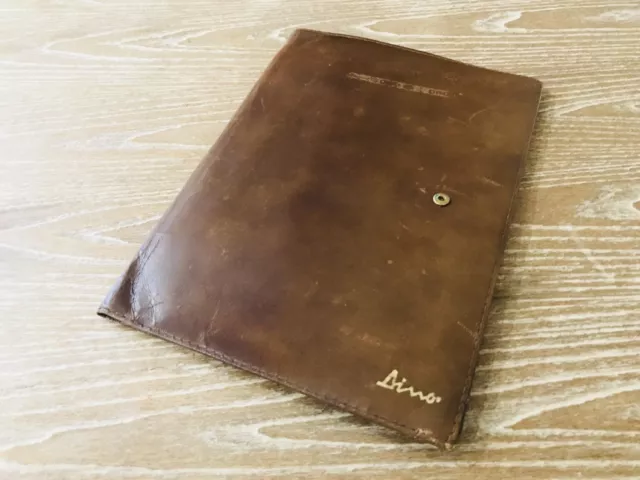 🟧🟧 Vintage Ferrari Dino Owners Manual Case Leather Pouch 246 Rare 73 74 🟧🟧🟧