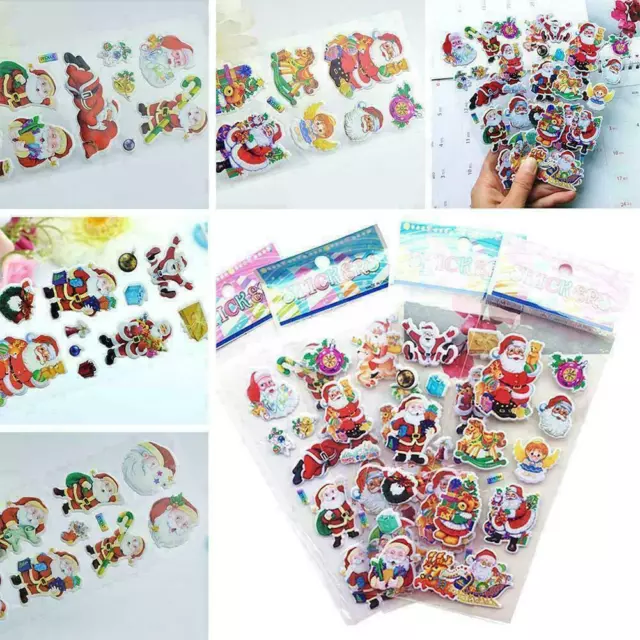 3D Puffy Bubble Stickers Scrapbook Christmas Santa DIY Y6S4 Craft Birthday J9V8