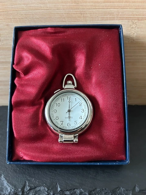 Montre Gousset à Quartz Editions Atlas - Boîtier Argenté Acier Inox - Style Rétro - NEUVE (pile à Changer)