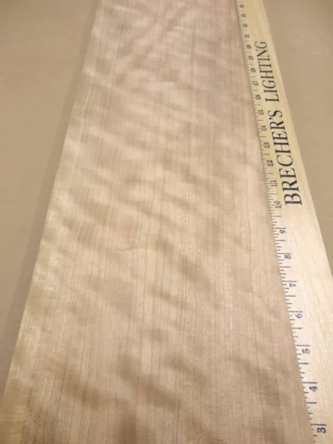 Cherry Figured Ropey Curly Quilted wood veneer 7.5" x 33" raw no backing 1/42"