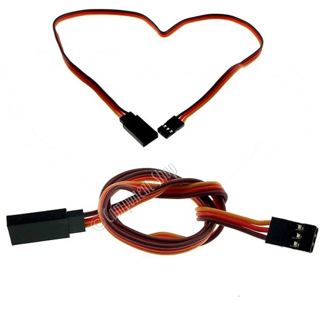 OliYin 20x Câble Extension Servo 15cm 26AWG 30 Cores Mâle-Femelle - Compatible Futaba/JR, Anti-Bruit Pour RC