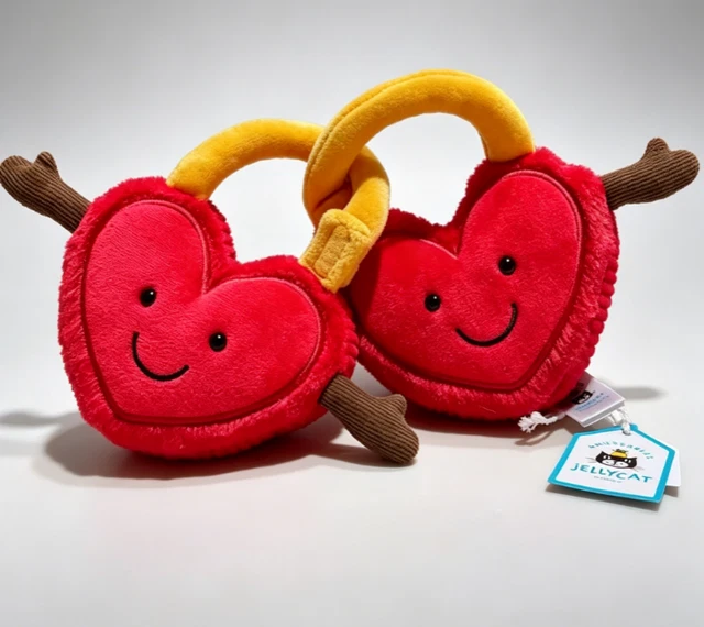 JELLYCAT VAL TINA Love Locks Heart Amuseables Plush Valentine Gift Soft ...
