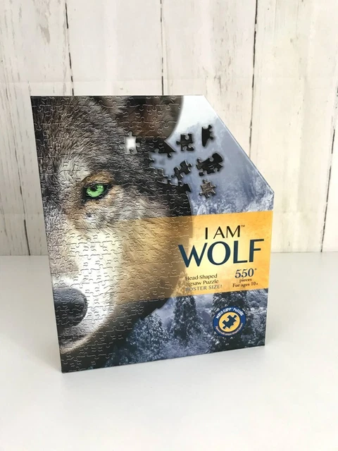 Madd Capp I Am Wolf Shaped Jigsaw Puzzle - 550 Piece Animal Shaped Jigsaw Puzzle