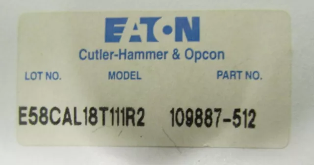 EATON CUTLER HAMMER E58CAL18T111R2 Opcon Photoelectric Sensor Switch 109887512