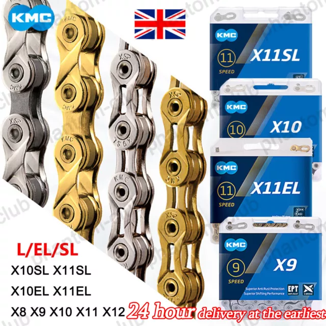KMC 6/7/8/9/10/11/12 Speed Bike Chain 116/118 Quick Link fit Campy SRAM Shimano