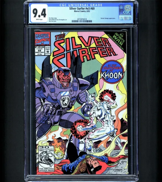 SILVER SURFER #69 CGC 9.4 1ST MORG - Herald of Galactus Marvel Comics 1992 NM
