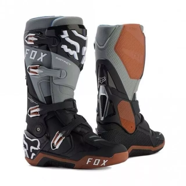 2024 Fox Racing INSTINCT 2.0 MX Motocross Boots 2024 Black / Grey - size UK7 New