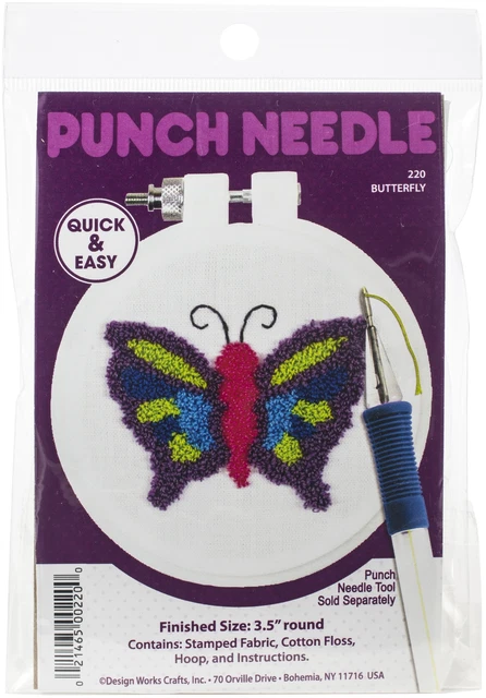 Kit de agujas perforadoras Design Works mariposa redonda 3,5" -DW220