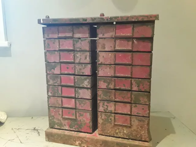 🌟Vintage Industrial Timeworn Swingout Storage Drawers⭐