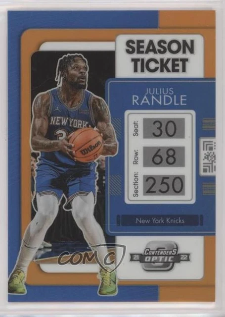 2021-22 Panini Contenders Optic Season Ticket Orange Prizm /49 Julius Randle #9