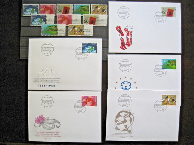 Schweiz MiNr. 1364-1368  postfrisch**+ gestempelt + FDC  (GB 959)