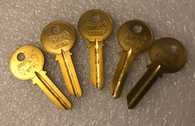 STAR Brand 5TA1  BRASS key blank       set of 5                           [X]