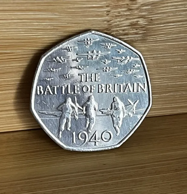 2015 75th Anniversary of the Battle of Britain 50P Fifty Pence Coin VGC