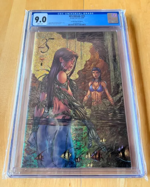 Witchblade #25 Speckle Holofoil Edition CGC 9.0 Michael Turner Cover!