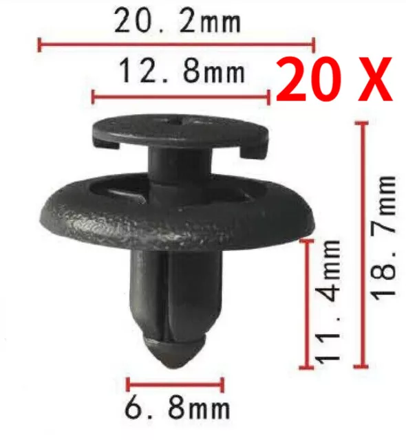 20X For Toyota RAV4 Door Trim Panel Clip Push Type Retainer 90467-07121-B2