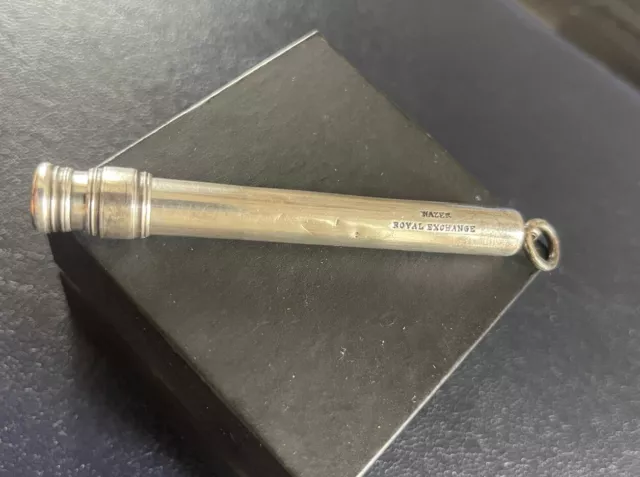 Sampson Mordan & Co / Nazer Royal Exchange Silver Sliding Propelling Pencil 1900