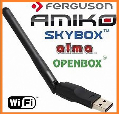 Amiko Antenna wifi usb per decoder Medialink compatibile Zgemma amiko ferguson 
