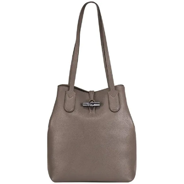 LongChamp Women Roseau Soft Pebbled Leather Leather Shoulder Bag Taupe One Size