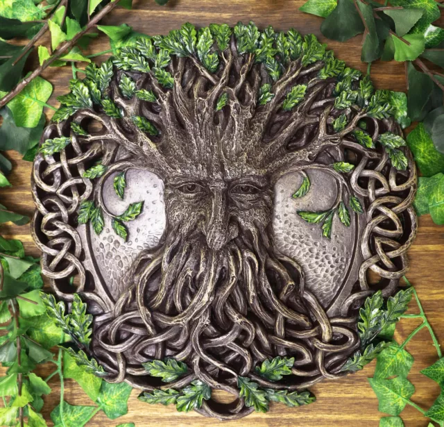 Ebros Celtic Tree Of Life Oak Tree Spirit Greenman God Wall Decor Plaque 12"D