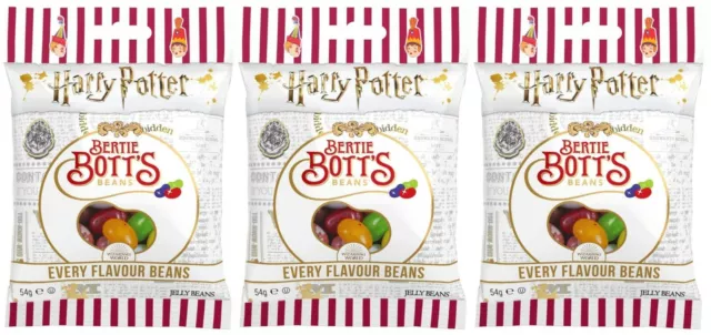 3x Jelly Belly Harry Potter Bertie Botts Saveur Grains 54g Américain Sucreries