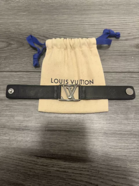Authenticated used Louis Vuitton Louis Vuitton LV Iconic M8085 Bracelet Leather Ladies, Adult Unisex, Size: One size, Black