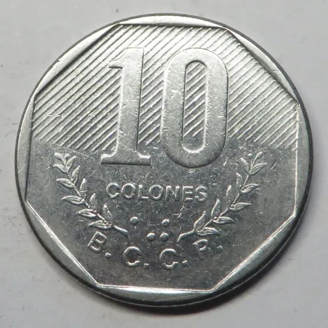 Costa Rica 10 Colones 1983(v) Stainless Steel KM#215.1 UNC