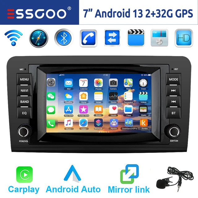 Per Mercedes ML/GL Classe W164 X164 2+32 GB Android 13 Carplay Autoradio GPS Navi