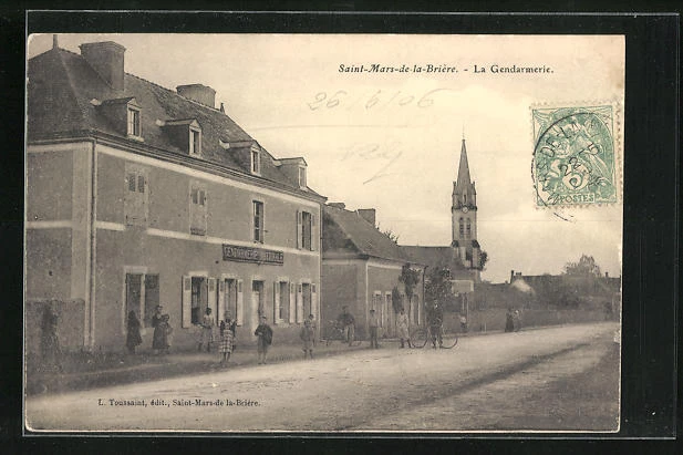 CPA Saint-Mars-de-la-Brière, La Gendarmerie 1906