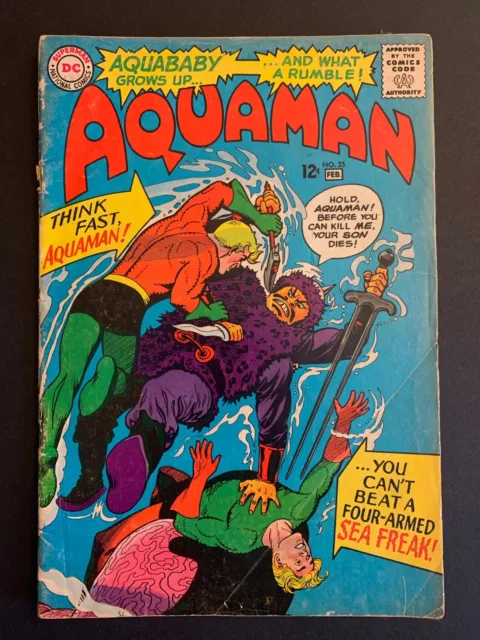 Aquaman 25 GD -- Nick Cardy Art, Aquababy Aqualad 1966