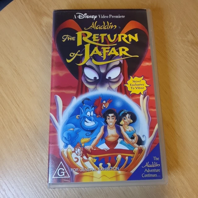 DISNEY'S RETURN OF Jafar VHS Tape Aladdin's Adventure Continues Disney
