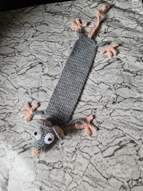 Handmade rat Crochet Bookmark - Animal Amigurumi funny gift