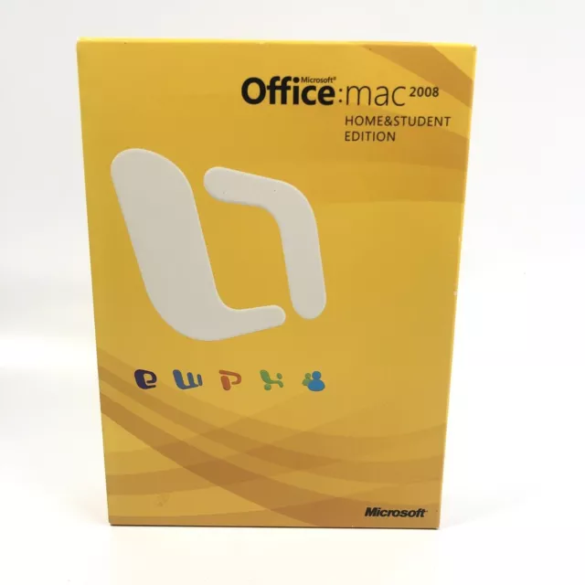 Microsoft Office Mac Home & Student 2008 Comes With 3 Product Keys