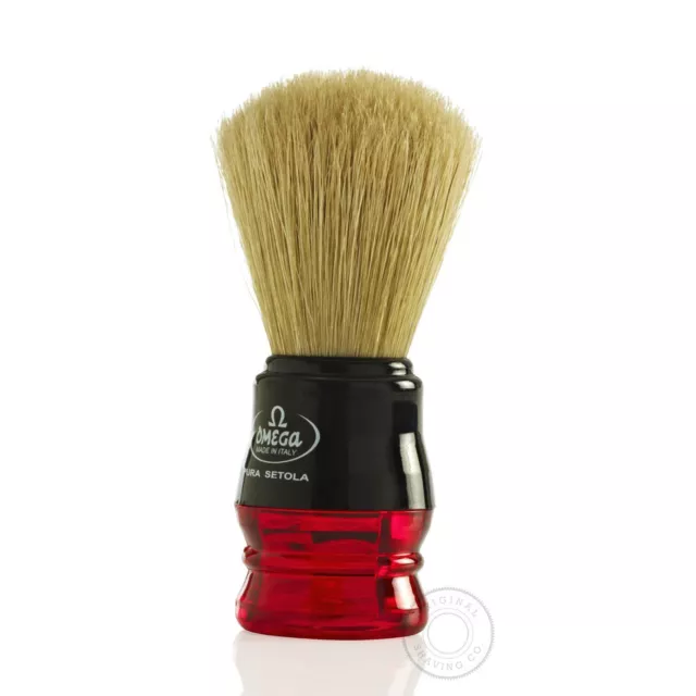 Omega 10077 Pure Soie Rasage Brosse - Rouge