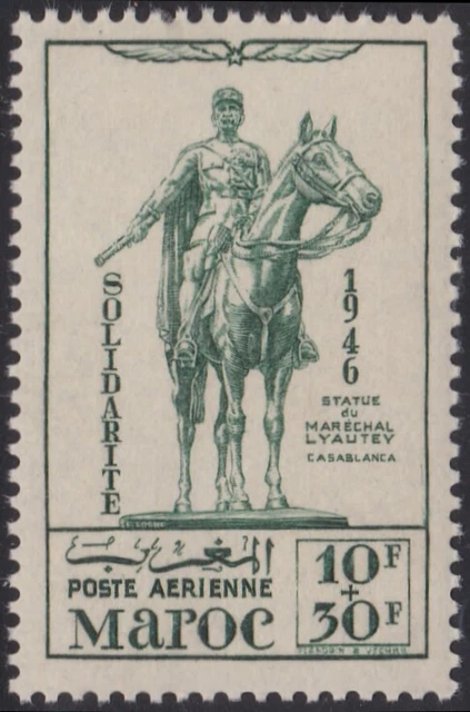France Colony 1946 Morocco Pa N° 59 Mal Lyautey Solidarity, French Morocco MNH