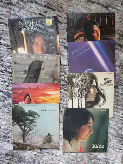 JOAN BAEZ LP Lot Vanguard A&M Ballad #5 Gulf Winds Baptism Folk EX/VG
