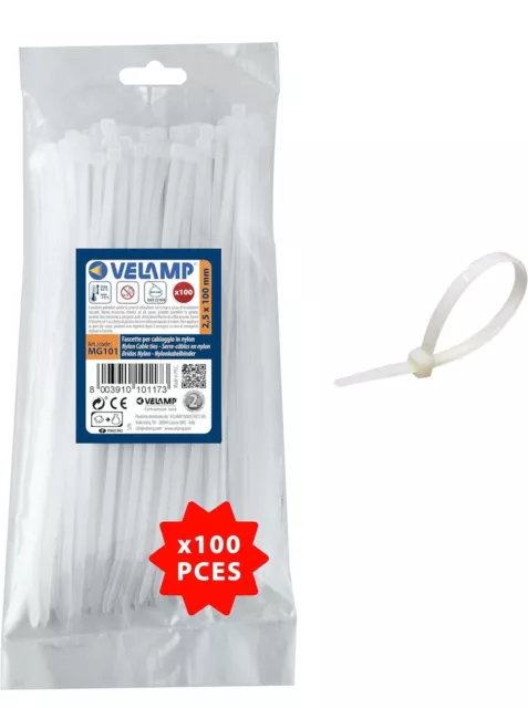 Cable Ties Nylon Tie Wraps Zip Strong High Quality - 100 Pack2.5mm X 100mm