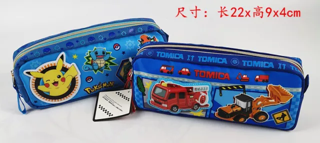 Tomica Pokemon Nylon Pencil Case Cosmetic Bag Double Zipper Pouch 7448