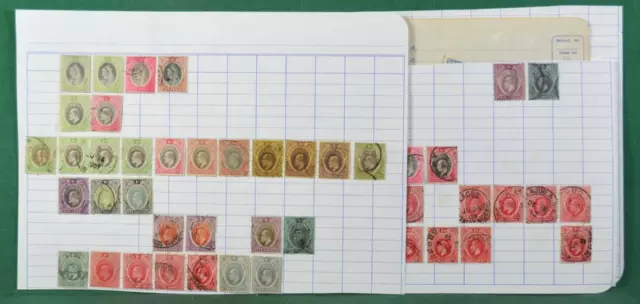 Southern Rhodesia Stamps On 12 Pages From Old Album (Z79)