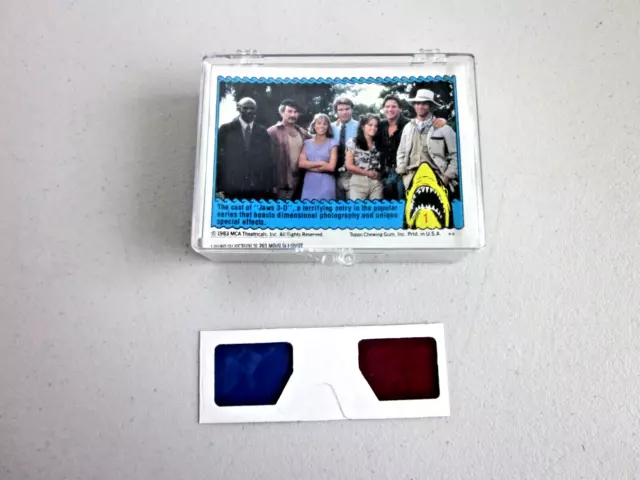 1983 Topps Jaws 3-D Complete  44 Card Set With 3D Glasses