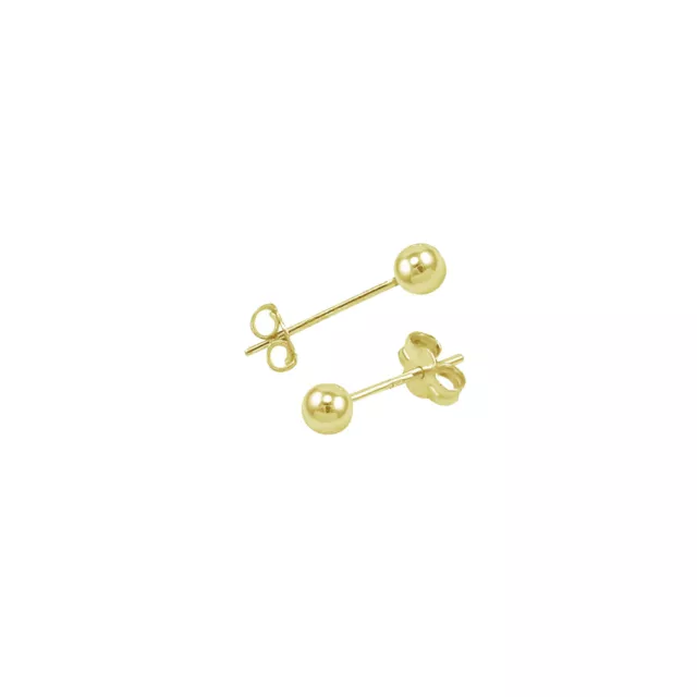 14k Gold Filled High Quality Polish Classic Ball Stud Earrings -Choose your Size