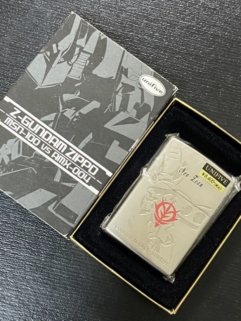 Rare Zippo 2003 Z-Gundam Neo Zeon Oil Lighter No. 1480/2000 w/ Box Unused