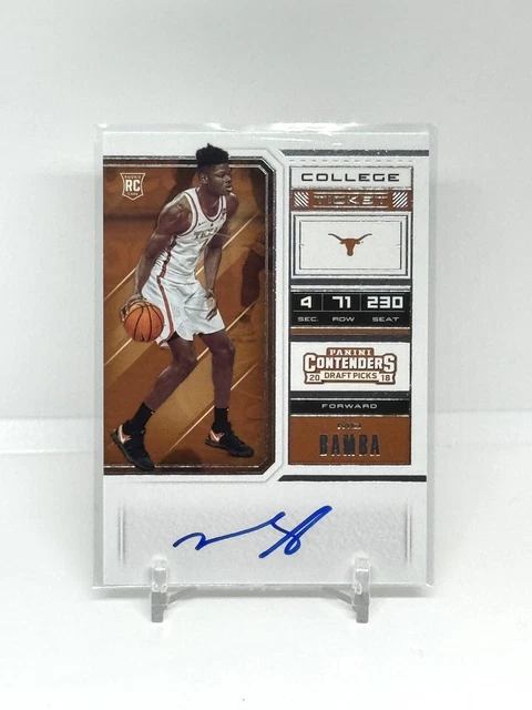 2018-19 Panini Contenders Draft Picks MO BAMBA RC AUTO College Ticket Magic #52