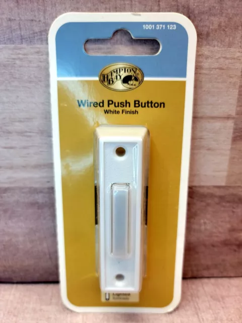 Ring Door Bell HB-715-1-02 Wired  Door Bell Push Button, White / 739 NEW