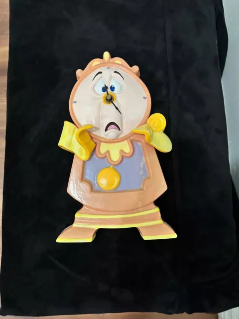 1991 DISNEY’S SCHMID BEAUTY AND THE BEAST CLOGSWORTH CLOCK - clock works