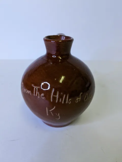 From The Hills Of Old Ky Miniature Scratch Jug Bybee Pottery Kentucky Souvenir