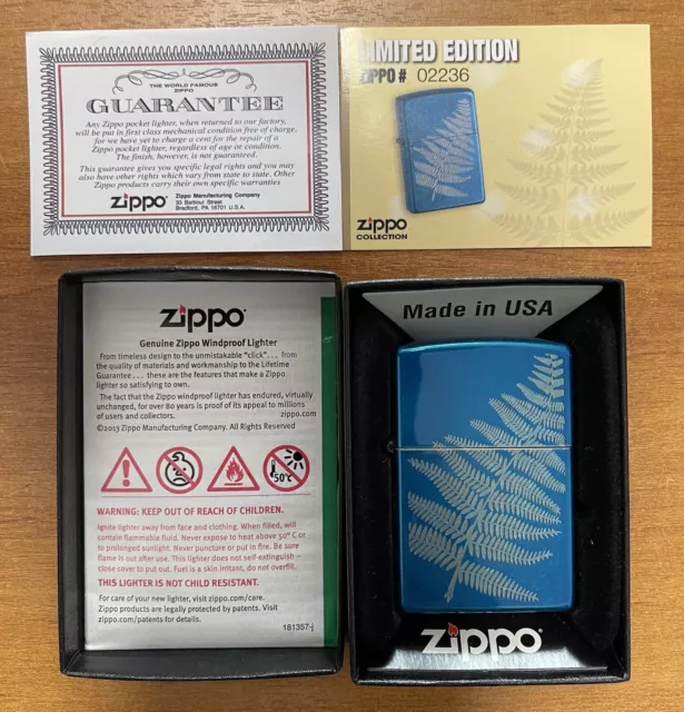 Briquet Zippo Collection " Édition Limitée "