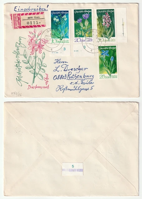 96688 - Mi.Nr. 1563-1566 - FDC, Einschreiben - Greiz 28.4.1970 nach Rothenburg