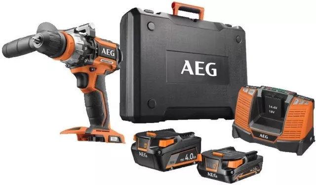 AEG BSB18CBL-X02C Kit perceuse visseuse percussion 18V + 2 batteries et chargeur